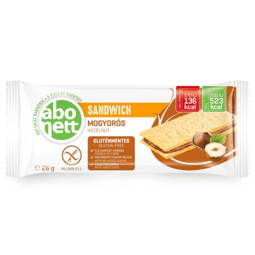 Abonett Sandwich Mogyorós - Gluténmentes - 26 g