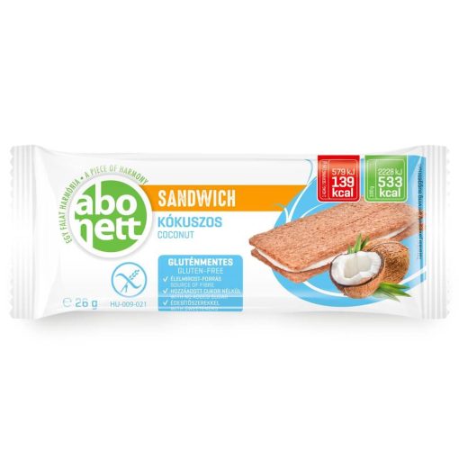 Abonett Sandwich Kókuszos - Gluténmentes - 26 g