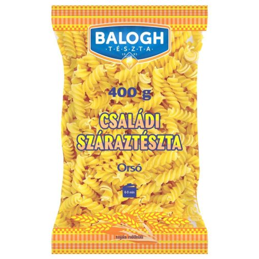 Balogh Tészta - Családi száraztészta - Orsó tojás nélküli száraztészta - 400g