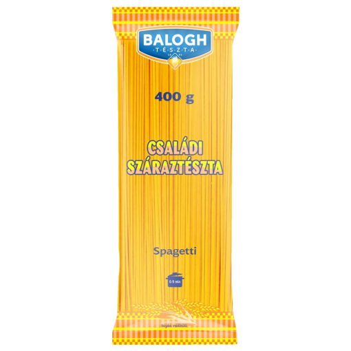 Balogh Tészta - Családi száraztészta - Spagetti tojás nélküli száraztészta - 400g