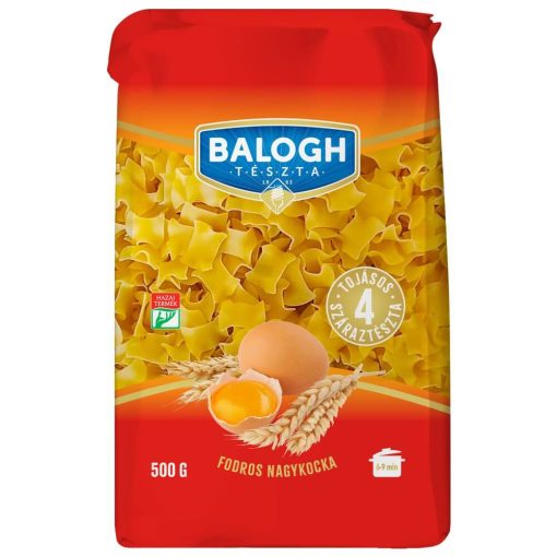 Balogh Tészta - 4 tojásos - Fodroskocka száraztészta - 500g