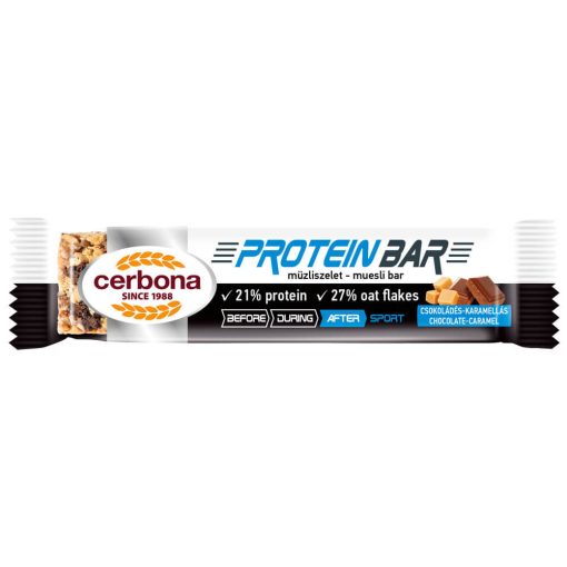 Cerbona Sport Protein csokoládés-karamellás müzliszelet 35 g