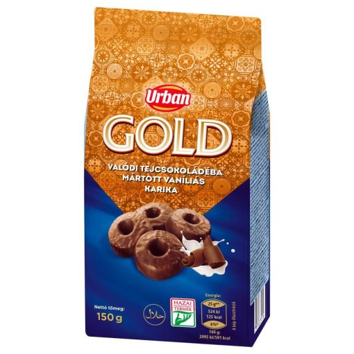 URBAN Gold, Tejcsokoládéba mártott, vaníliás karika 150g